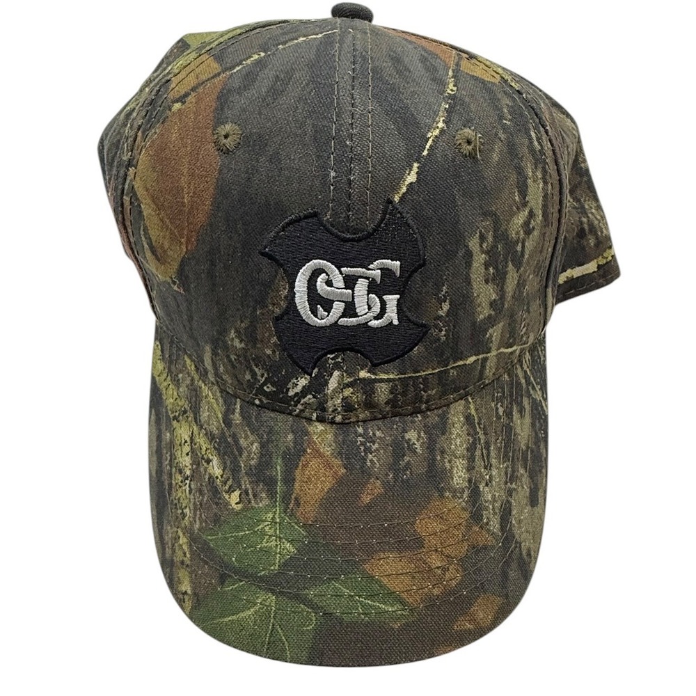 Mossy Oak Break-Up Camo Baseball Cap CSG Embroidered Logo Adjustable Hat Brown